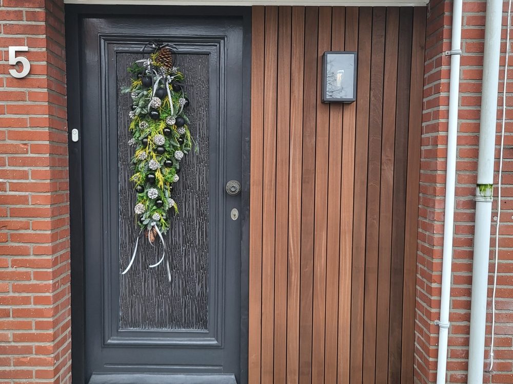 Houten gevelbekleding entree